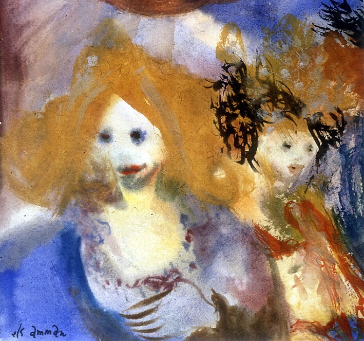 Twee vrouwen met rood haar van voren gezien